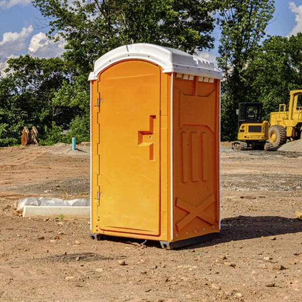 how often are the porta potties cleaned and serviced during a rental period in Abeytas NM